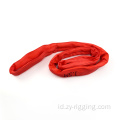 Sling bundar pengangkat merah 2 meter yang dibuat khusus